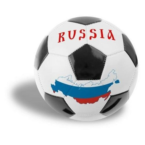 Мяч футбольный россия, пвх 1 слой, 5 р, камера рез, маш. обр. в пак. в кор.50шт