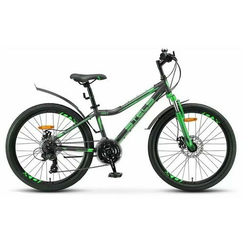Велосипед для подростков STELS Navigator-410 MD 24 21-SP V010 Чёрный/зелёный (LU091556*LU082934*12)
