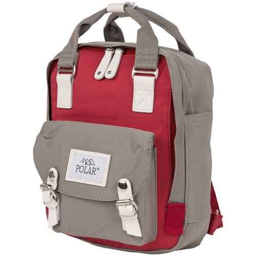 Городской рюкзак POLAR 17206 5, красный/серый
