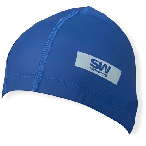 Комбинированная шапочка для плавания / бассейна SwimRoom “PU Swim Cap”, Взрослая, Цвет Синий
