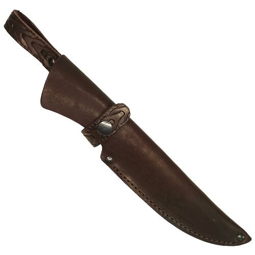 Кожаные ножны для ножа европейского типа с длиной клинка 16 см (шоколад)