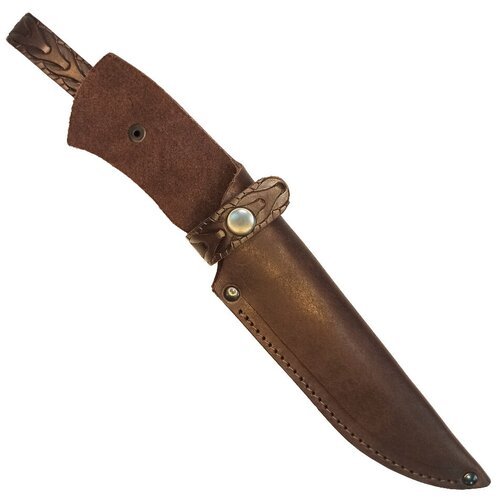 Кожаные ножны для ножа традиционного типа с длиной клинка 16 см (шоколад)