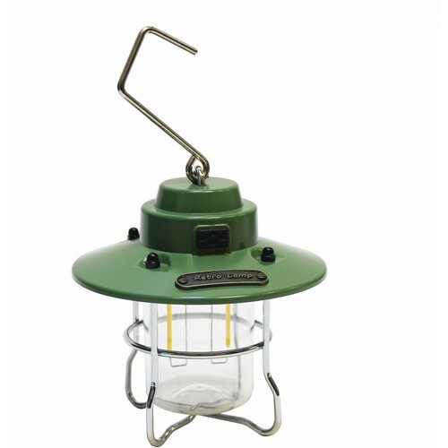 Красивый кемпинговый фонарь выполненный в старинном винтажном стиле Retro Lamp HYD-Y03 Green