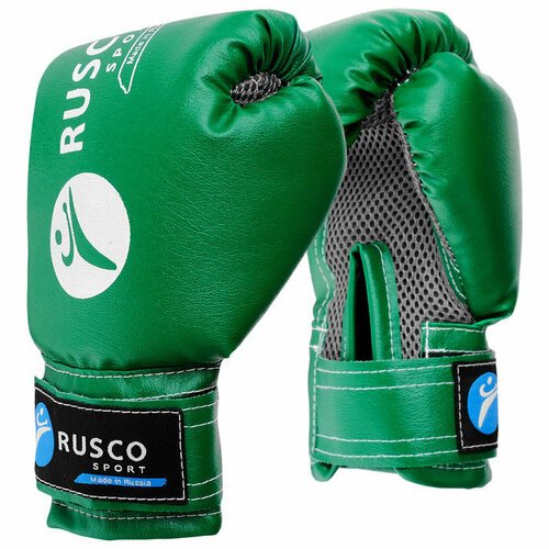 Перчатки боксёрские RuscoSport, детские, 6 унций, цвет зелёный (комплект из 2 шт)