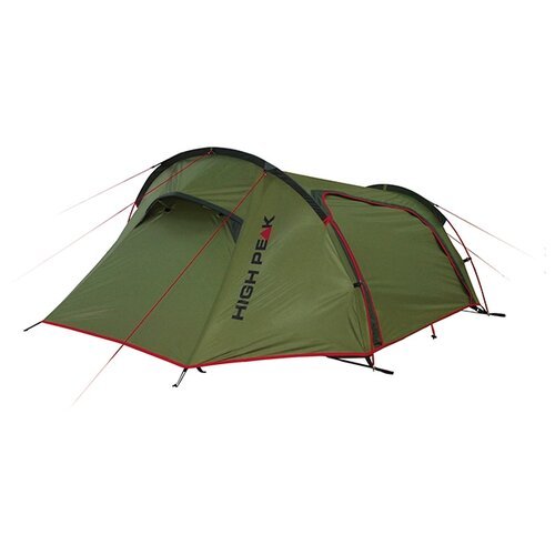 Палатка двухместная High Peak Sparrow 2, зеленый/красный