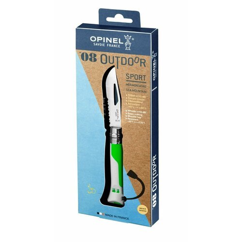 Нож Opinel серии Specialists Outdoor 08, клинок 8,5см, белый/зелёный