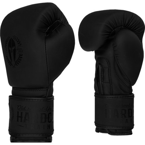 Боксерские перчатки Hardcore Training Helmet PU Black/Black 8OZ