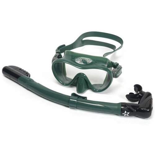 Набор для подводного плавания SARGAN Агидель (маска+трубка) зелено-черный