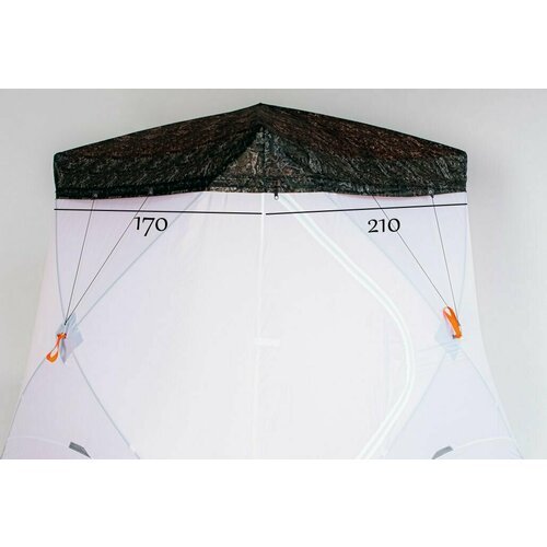 Антидождевая накидка '6 углов' для зимней палатки куб лонг long, размер по крыше 210х170 см, цвет темный лес