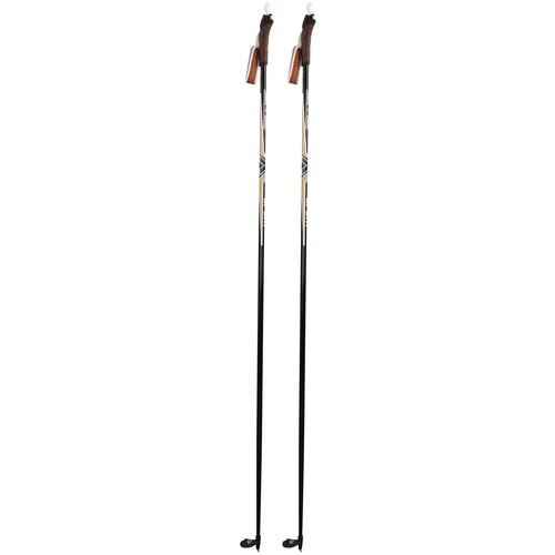 Детские лыжные палки STC Sport, 160 см, черный/коричневый