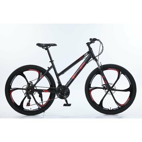Велосипед Горный MTO Ride 26', 2023, 17', черно-красный литые диски