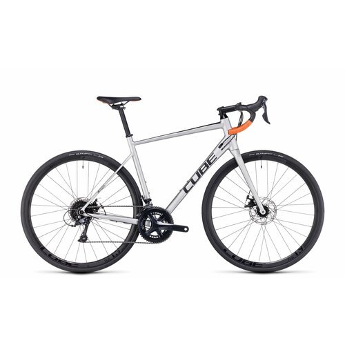 Велосипед CUBE Attain Pro 2024 silver´n´orange 56см