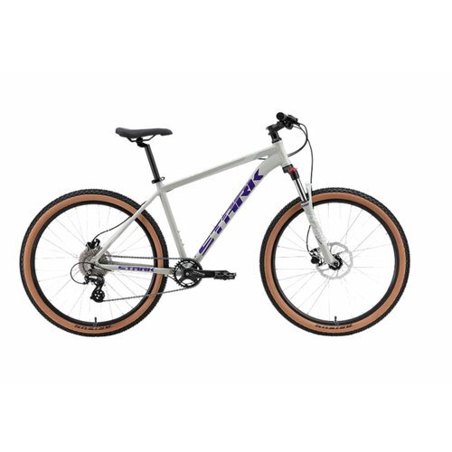 Велосипед взрослый горный Stark'24 Hunter 27.3 HD серо-фиолетовый рама 18'