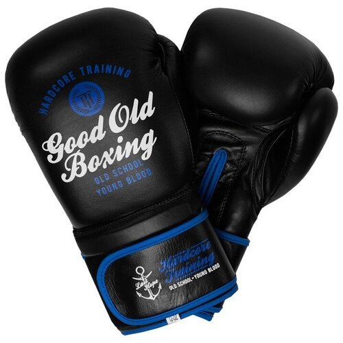 Боксерские перчатки Hardcore Training GOB Black/Blue - Hardcore Training - Черный - 12 oz