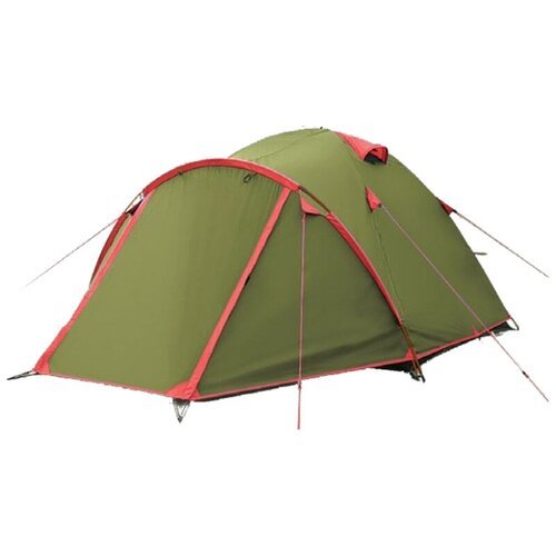Палатка кемпинговая трёхместная Tramp LITE CAMP 3, зеленый