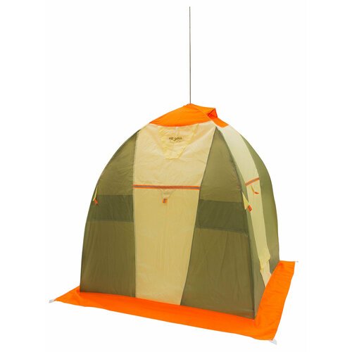 Палатка для рыбалки одноместная Митек Нельма 1, оранж/беж-хаки