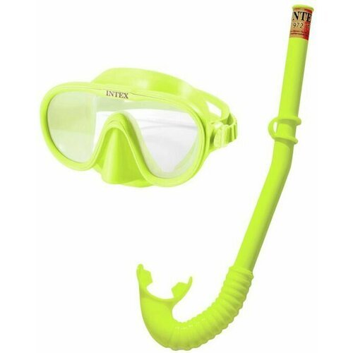 Комплект для плавания ADVENTURER SWIM (маска с трубкой) Цвет Зелёный INTEX 55642