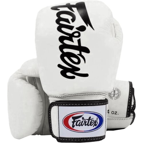 Боксерские перчатки Fairtex BGV19 Tight Fit Deluxe White. 14oz