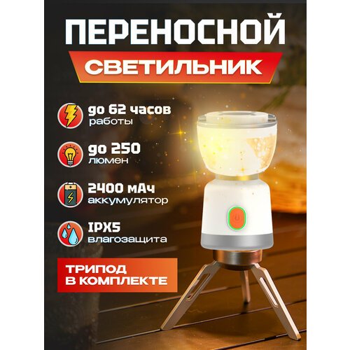 Светильник портативный Sunree Sandglass Lightweight Portable Camping Lantern (Sandglass) White