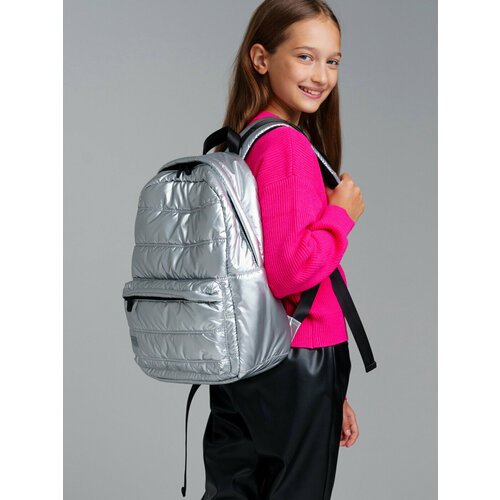Рюкзак для девочки PlayToday, размер 40*30*15 см, серебристый