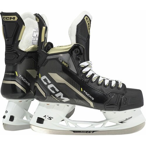 Хоккейные коньки CCM Tacks AS 580 SR regular, р.8.0 R, черный/бежевый