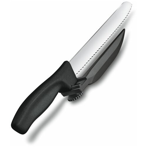 Нож Victorinox с упором для отрезания равномерных ломтиков, черный