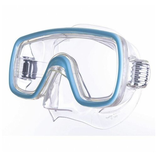 Маска для плавания Salvas Domino Md Mask, арт.CA140C1TQSTH, безопасное стекло,Silflex, р. Medium, голуб