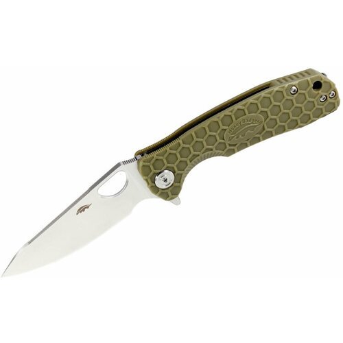 Нож Honey Badger Leaf D2 L (HB1382) с зелёной рукоятью