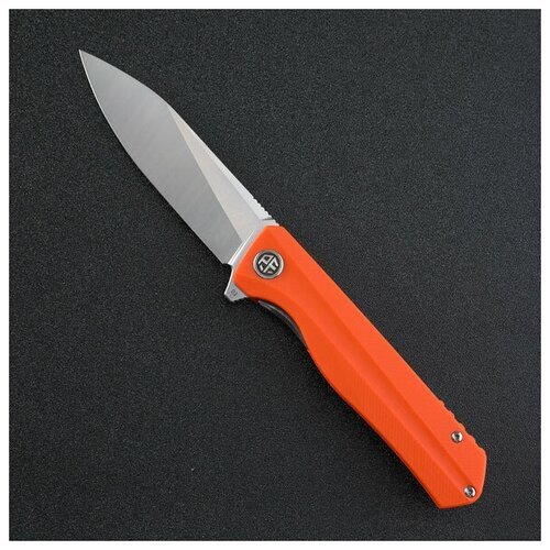 Нож складной Petrified Fish PF 818, оранжевый, сталь D2, флиппер на подшипнике