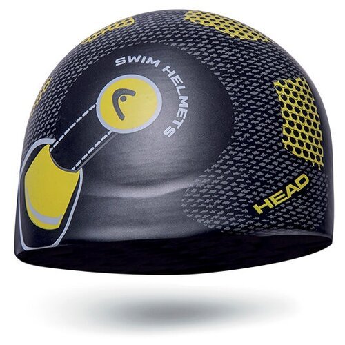 Шапочка для плавания HEAD SILICONE SKETCH Helmets, Цвет - черный; Материал - Силикон 100%
