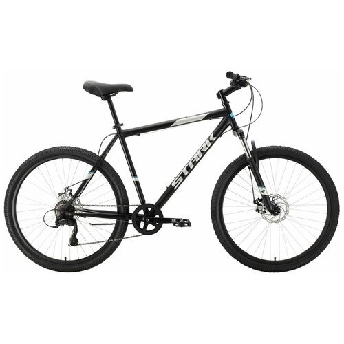 Горный (MTB) велосипед STARK Respect 26.1 D Microshift Steel (2021) черный/серебристый 20' (требует финальной сборки)