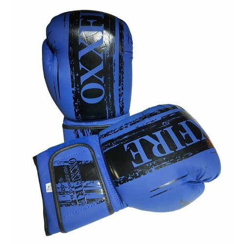 Спортивные боксерские перчатки 'OXXFIRE Muay Thai PRO, PVC' - 10oz / кожзам / синие