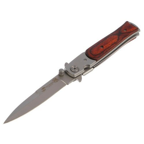 Складной нож Stinger с клипом, 100 мм, рукоять: сталь, дерево, коробка картон 3418755
