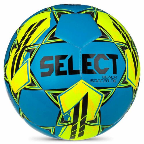 Мяч для пляжного футбола SELECT Beach Soccer DB, 0995160225, р.5, 28п, ТПУ, термо+маш. сш, сине-желтый