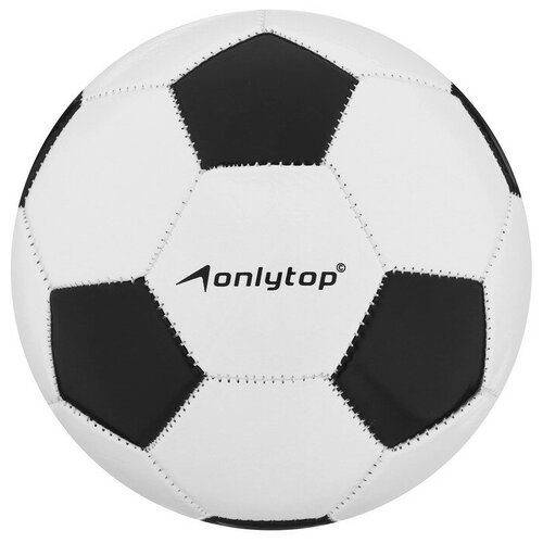 ONLYTOP Мяч футбольный размер 3, 240 г, 32 панели, 3 подслоя, PVC, машинная сшивка