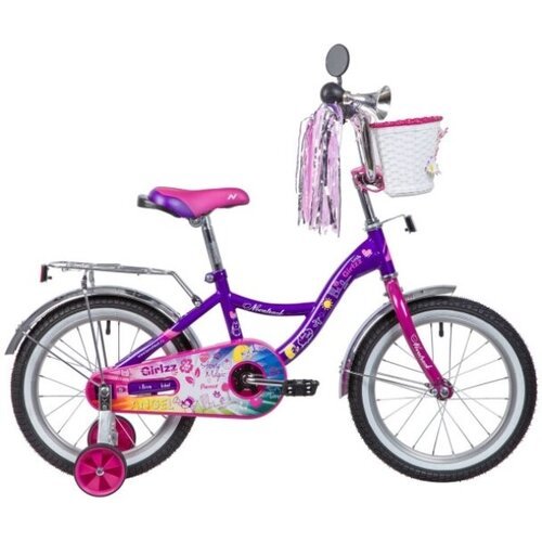 Велосипед Novatrack Little Girizz 16' фиолетовый 167GIRLZZ. VL23