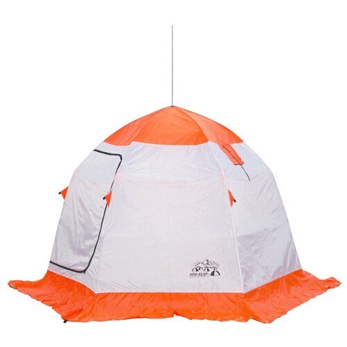 Палатка для рыбалки четырёхместная Кедр Кедр-4, белый/оранжевый