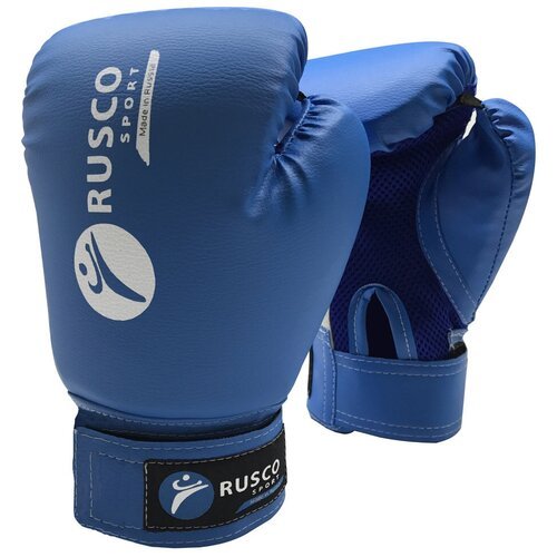Перчатки боксерские RUSCO SPORT кож. зам. 8 Oz синие