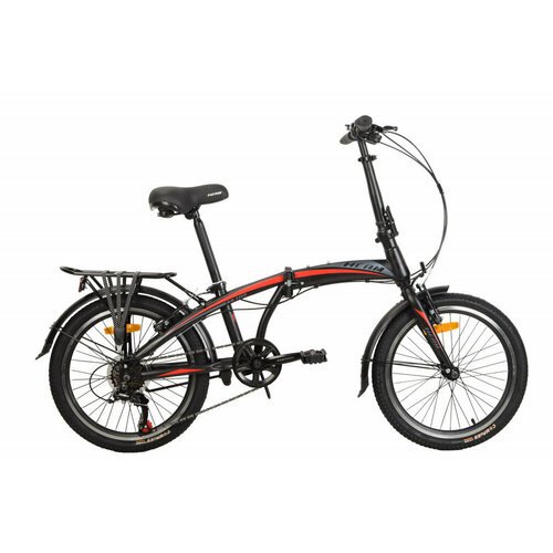 Велосипед Heam SK 100 Матовый Чёрный/Красный складной