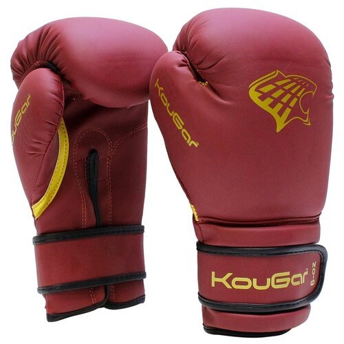 Боксерские перчатки KouGar KO800 бордовые, 6 унций
