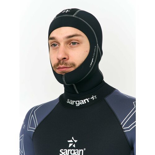 Шлем неопреновый для дайвинга подводной охоты и водного спорта SARGAN Малахай 2.0 неопрен 3мм размер М