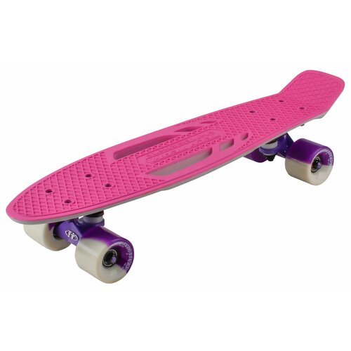 Скейтборд пластиковый Shark 22 pink/white 1/4 TSL-405М