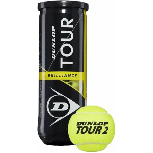 Мячи теннисные Dunlop Tour Brilliance (3 мяча в банке), арт. 601326