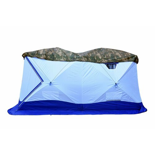 Антидождевая накидка '6 углов' для зимней палатки Куб Дубль, размер по крыше 380х180 см, цвет темный лес