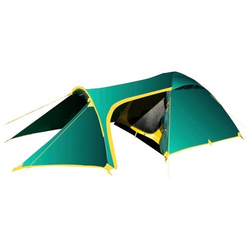 Палатка трекинговая трёхместная Tramp GROT 3 V2, зеленый