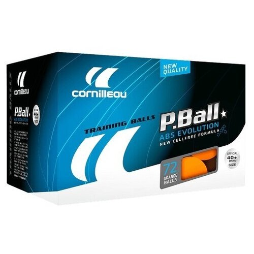 Мячи Cornilleau 1* P-Ball Evolution 40+ Plastic ABS Box x72 Orange 321655
