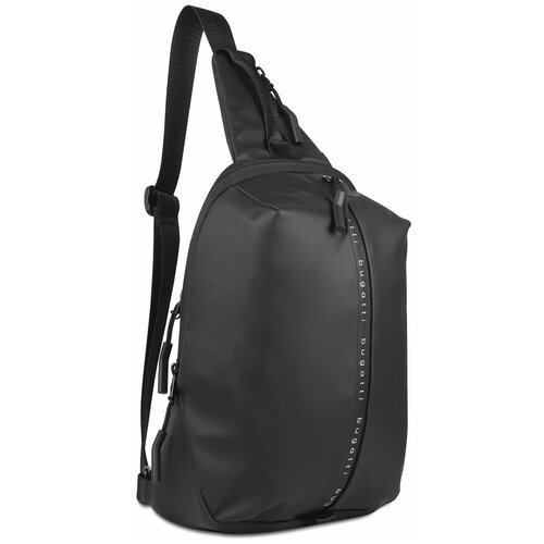 Рюкзак с одним плечевым ремнем BUGATTI Blanc, чёрный, тарпаулин/полиэстер, 18х9х30 см 49660101