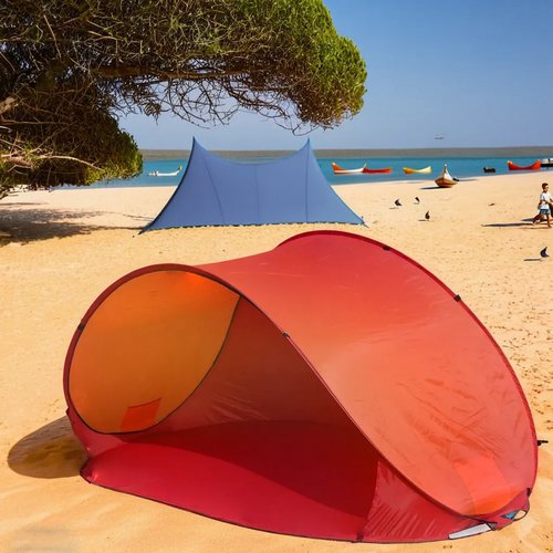 Палатка пляжная самораскрывающаяся 220х120х100 / GB-127B-1 /уп 10/ / Красный