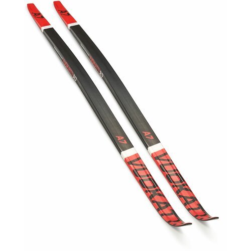 Лыжи беговые пластиковые 200 см VUOKATTI Wax Black Red