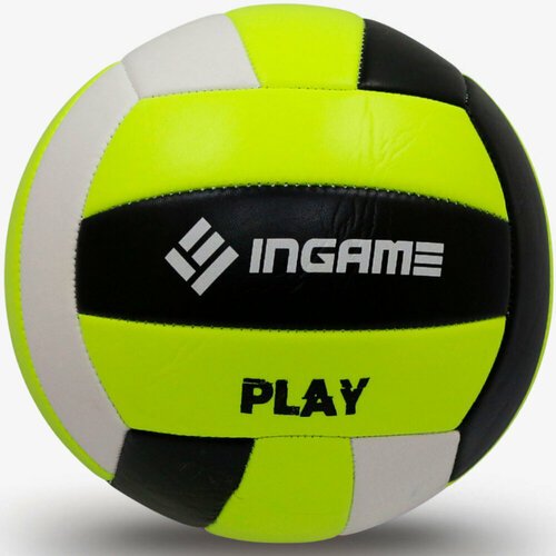 Мяч волейбольный INGAME Play (черный-белый-зеленый)